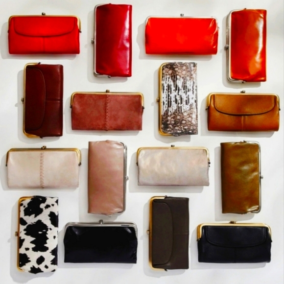 HOBO The Original Vintage Bright Art Deco Leather 'Lauren' Wallet/Clutch - Picture 12 of 14